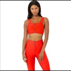 Red Alo Yoga Zipper Set